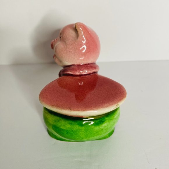 Anthropomorphic Pig Porcelain Salt or Pepper Shaker Vintage 1 Piece Only **SEE** - Picture 3 of 5